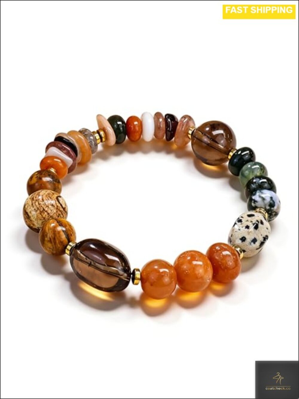 Handmade Stretchy Gemstone Bead Bracelet Boho Stackable Healing Crystal